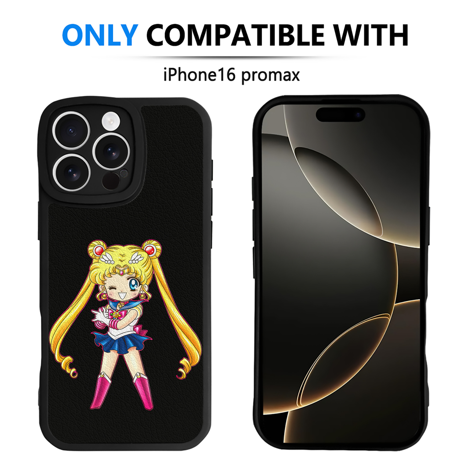 （画像用） 美少女戦士セーラームーン 月野 うさぎ つきの うさぎ Sailor Moon Tsukino Usagi 【iPhone 16シリーズ対応】シリコンスマホケース（レザー調） 材質：シリコン